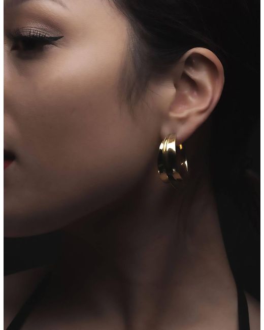 Hannah Humpston Jewellery Black Gold Chunky Vintage Hoops