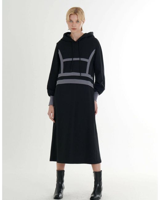 FREAKSBYKIMTAEHOON Black Cotton Span Back Brushed Zurry Dress