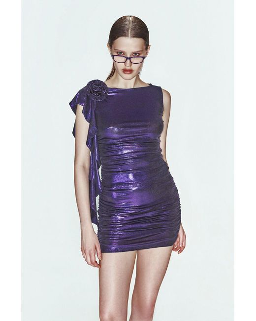 Khéla the Label Blue Afterparty Metallic Top