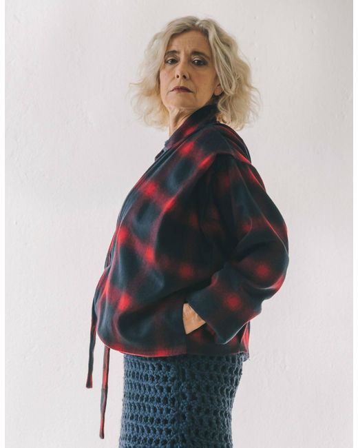 ZEROBARRACENTO 0/100 Blue Michi Bomber In Recycled Wool