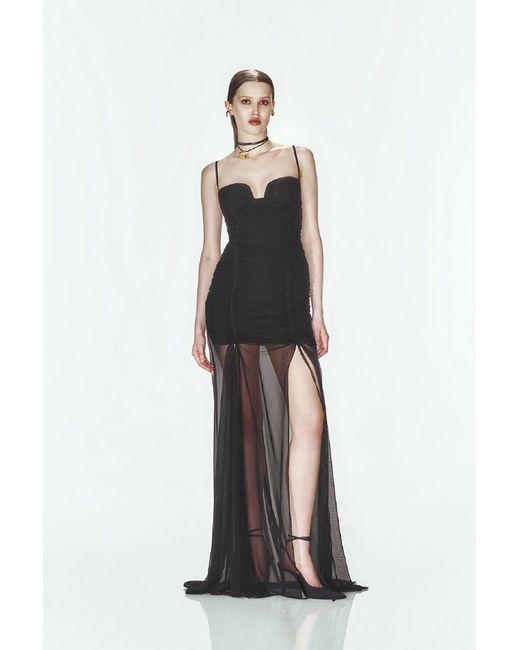 Khéla the Label Multicolor Rolling In Love Gown In Black