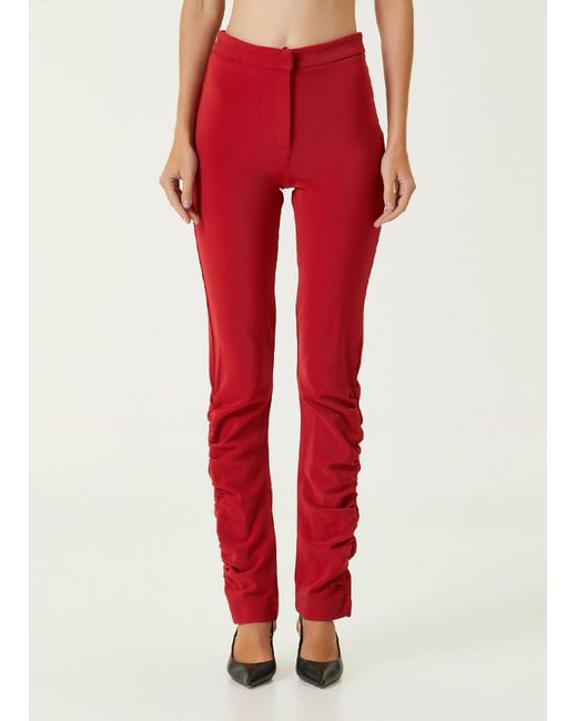 Pcfg Red Wool Blend Your *itch Draped Pant - Samba