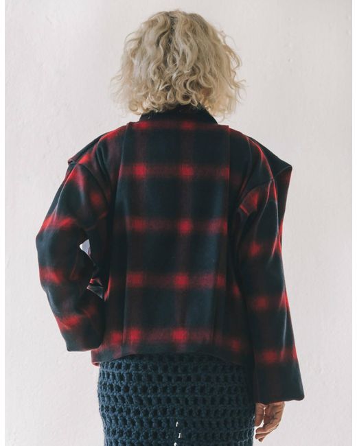 ZEROBARRACENTO 0/100 Blue Michi Bomber In Recycled Wool