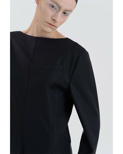 JINSUN Black Morph Wool Dress