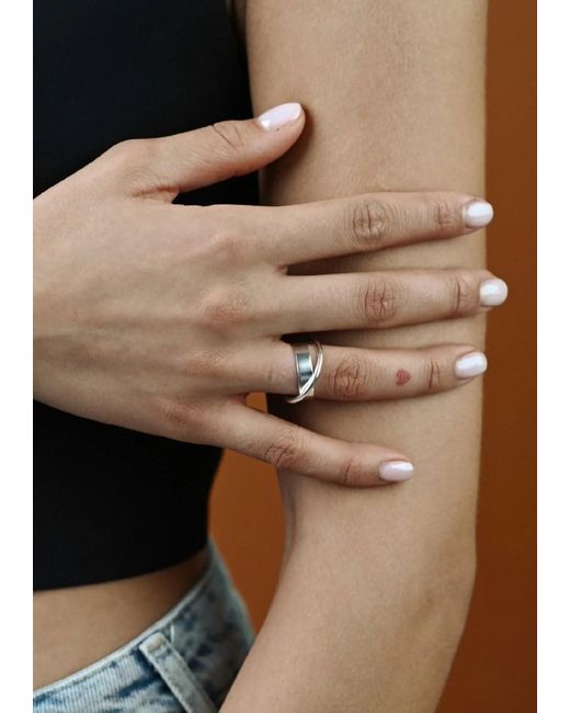 NO MORE accessories Brown Andromeda Ring Silver
