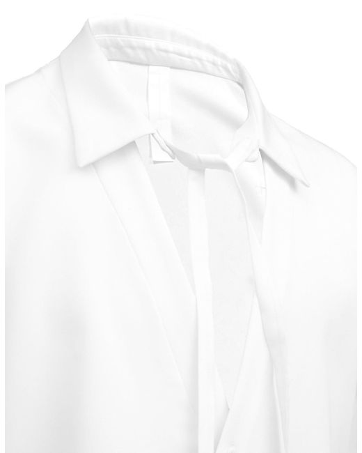 INF White Tie-collar Deconstructed Shirt