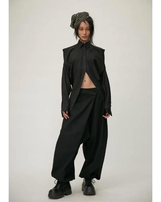 JENN LEE Black Low-rise Denim Clown Pants