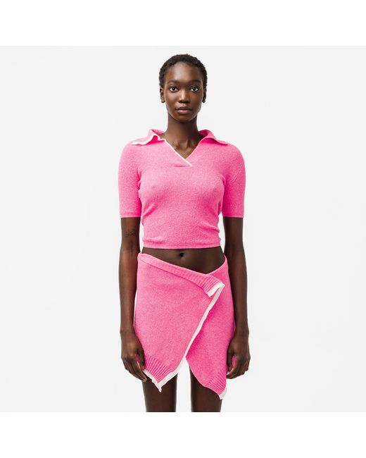 Jacquemus Cotton Le Polo Bagnu Top in Pink - Lyst