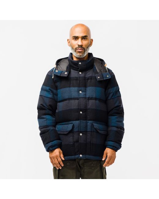 The North Face Sierra Down Wool Parka in Blue Check (Blue) for Men 