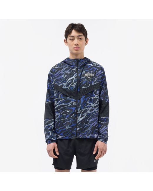 Repel Wild Run Windrunner Men's Graphic Running Full Zip Lightweight Jacket