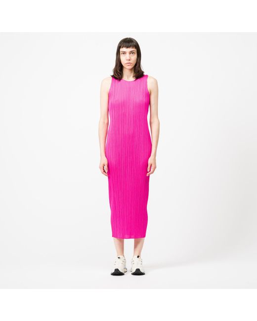 Pleats Please Issey Miyake New Colorful Basics 2 Dress in Pink