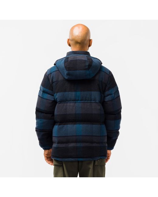 The North Face Sierra Down Wool Parka in Blue Check (Blue) for Men 