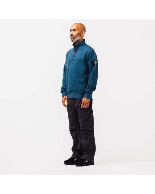 Stone Island 61920 Brushed Cotton Fleece in Teal (Blue) for Men - Lyst