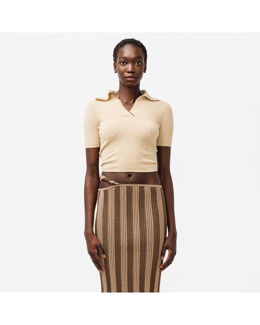 Jacquemus Cotton Le Polo Bagnu Top in Beige (Natural) - Lyst