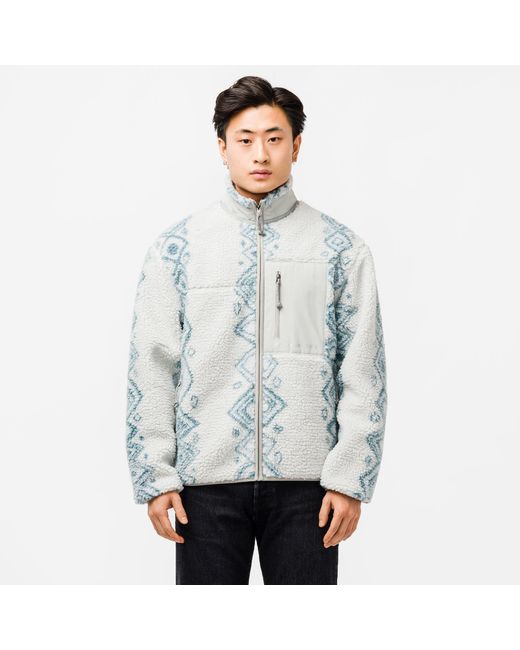 thisisneverthat Sp Sherpa Fleece Jacket in Stone (Blue) for Men | Lyst