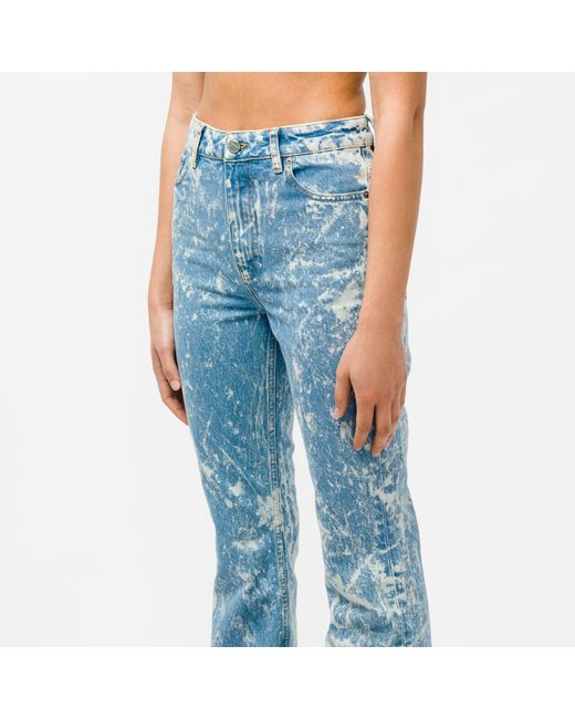 Ganni Bleach Denim Jeans in Blue | Lyst