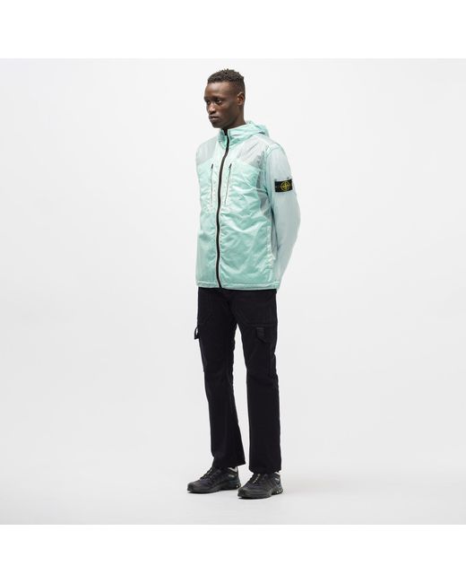 Stone Island Synthetic 43034 Hooded Jacket in Ice Blue (Blue) for 