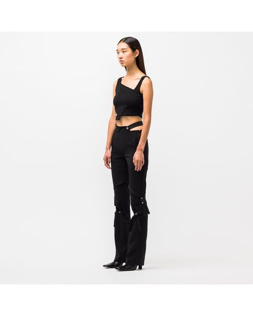 C2H4 Synthetic Bandage Sway Trousers in 