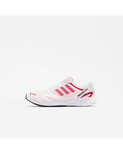 adidas Rubber Adizero Pro V1 Dna Shoe in White/Red (White) for Men - Lyst
