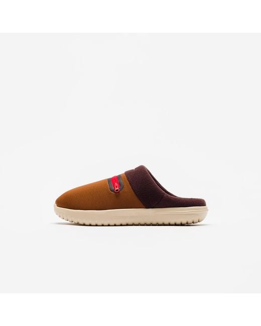 Nike Fleece Burrow Slipper in Red for Men | Lyst