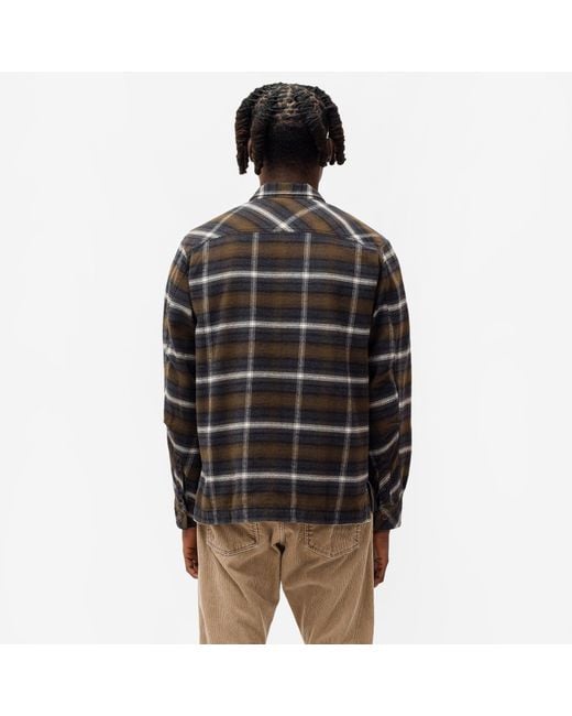 Nonnative Worker Long Sleeve Plaid Shirt in Black for Men | Lyst