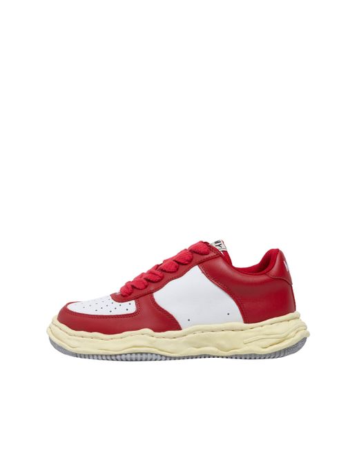Maison Mihara Yasuhiro Wayne Low Leather in Red for Men | Lyst