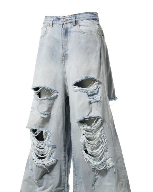 Vetements Destroyed BAGGY Jeans in Gray for Men | Lyst