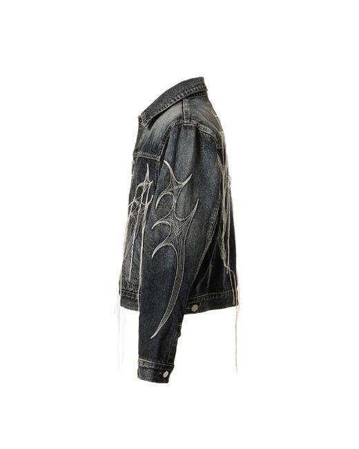 THUG CLUB Tree Denim Jacket in Black for Men | Lyst