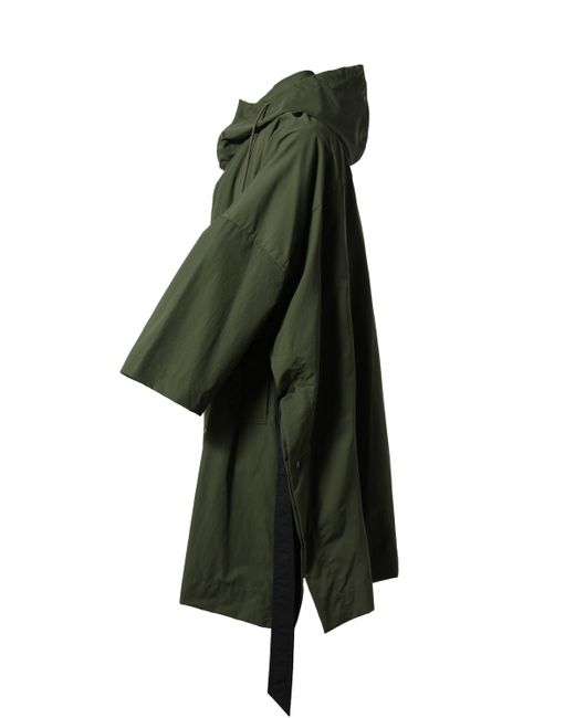 Toga Taffeta Hoodie Coat in Green | Lyst