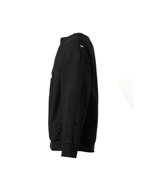 BOW WOW Zip Damaged Crew Sweat in Black for Men | Lyst