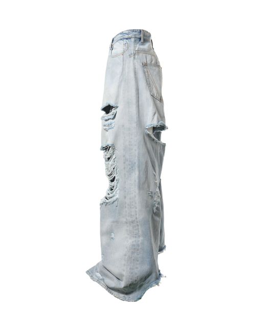 Vetements Destroyed BAGGY Jeans in Gray for Men | Lyst