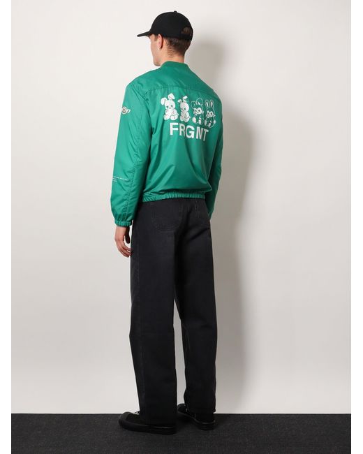 Giubbino Ostria 7 Moncler Frgmt Hiroshi Fujiwara Con Maxi Stampa di Moncler Genius in Green da Uomo