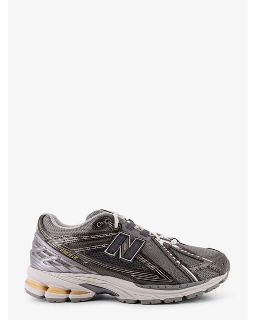 New Balance Gray 19064 Mesh Sneakers With Logo On The Side for men