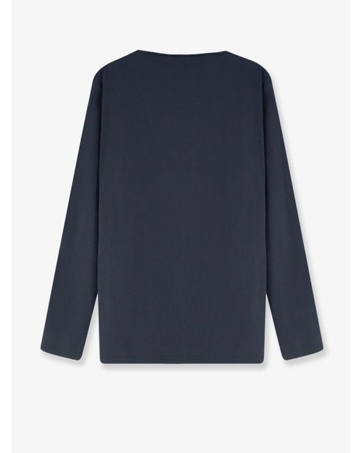 Miu Miu Blue Stretch Poplin Top