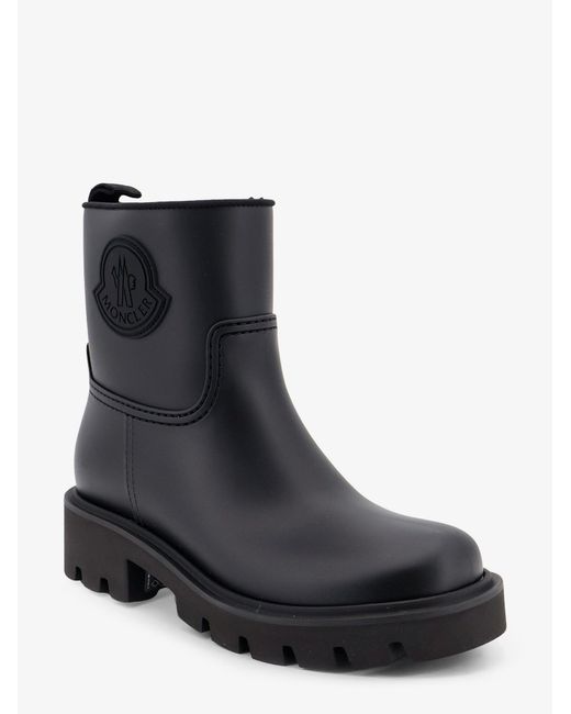 Moncler Black Kickstream Pvc Rain Boots