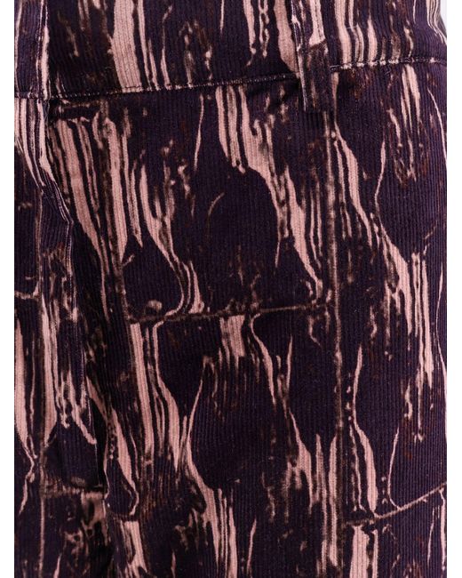 Dries Van Noten Purple Paxy Corduroy Trousers