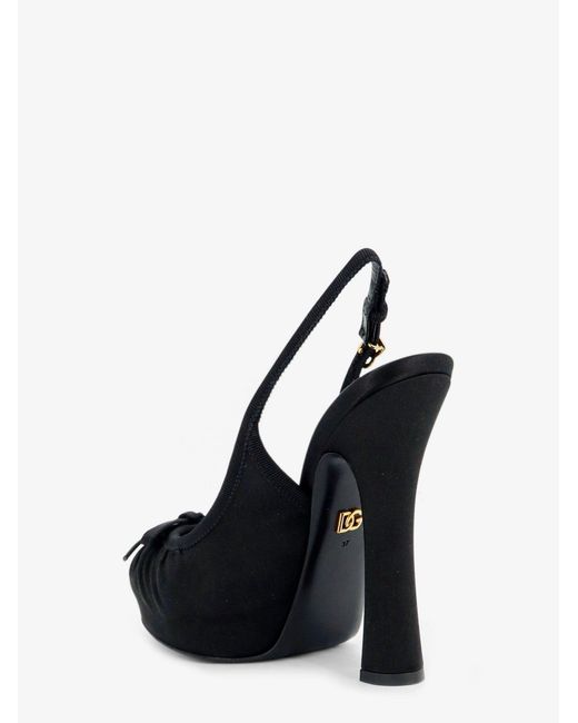 Dolce & Gabbana Black Satin Décolleté