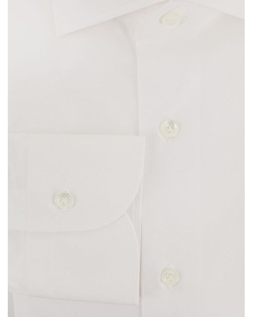 NUGNES 1920 White Cotton Shirt for men