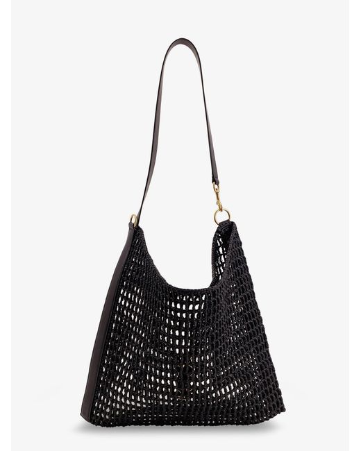 Saint Laurent Black Raffia Shoulder Bag for men