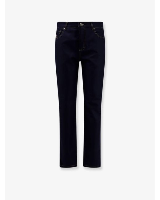 Brunello Cucinelli Blue Virgin Wool Trousers for men