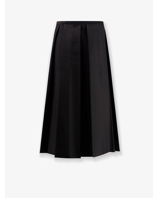 Totême  Black Wool And Silk Midi Dress