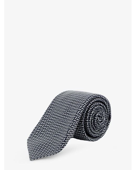Kiton Gray Silk Tie for men