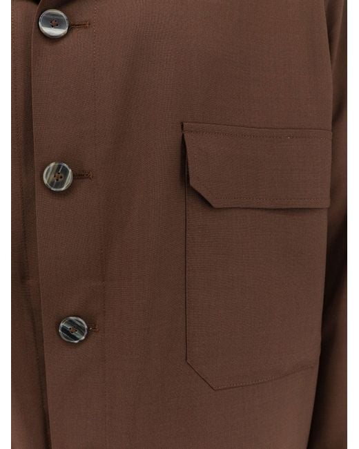 NUGNES 1920 Brown Wool Blend Jacket for men