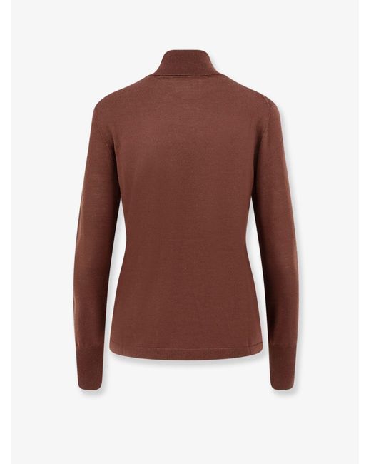 Aspesi Brown Virgin Wool Turtleneck