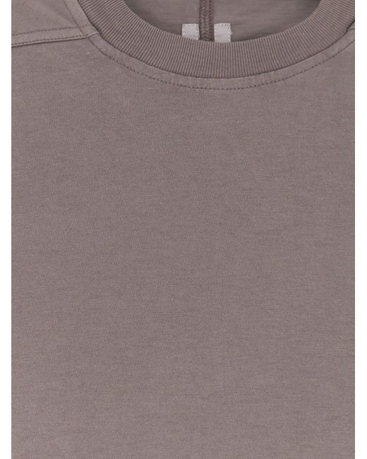 Rick Owens Gray Cotton T-Shirt for men