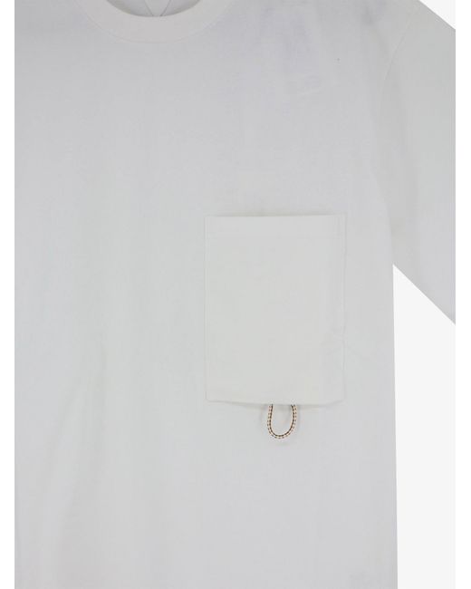 Bottega Veneta White Compact Cotton T-Shirt for men