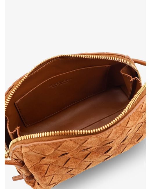 Bottega Veneta Brown Pochette Concert Suede Crossbody Bag