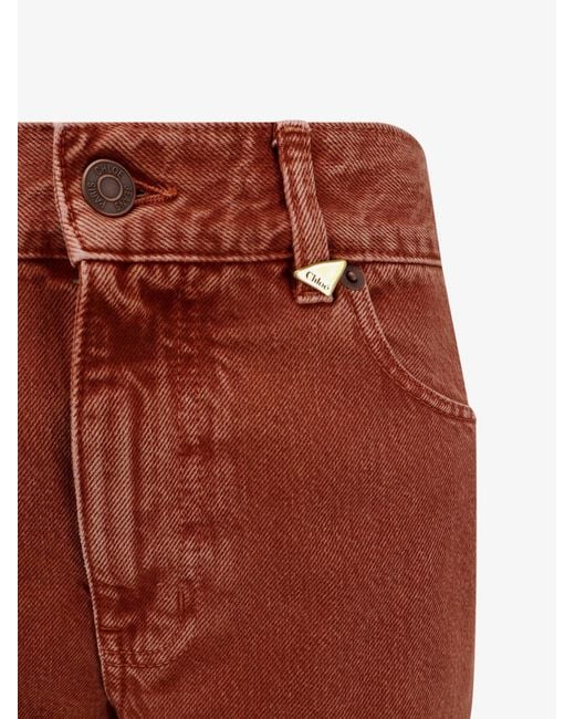 Chloé Brown Colored Denim Trousers
