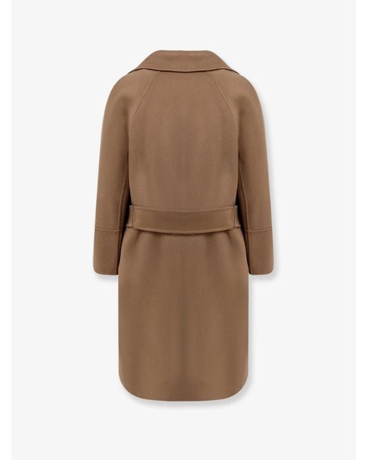 Max Mara Brown Arona Virgin Wool Coat