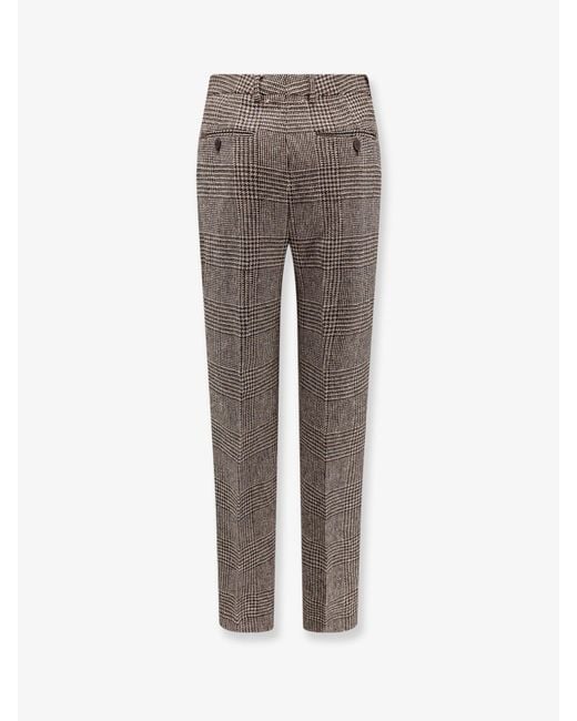 Golden Goose Deluxe Brand Gray Wool-Blend Multicolor Pants With Pockets for men